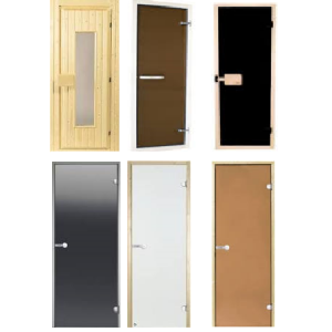 Врата за сауна Harvia 210 x 80 см. зелено стъкло