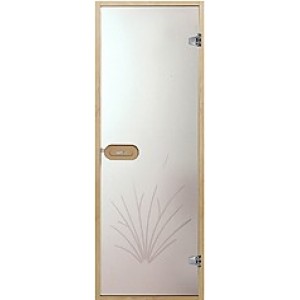 Врата за сауна HARVIA 189x79 см. зелено стъкло с фигура на храст, бор Врата за сауна HARVIA 189x79 см. зелено стъкло с фигура на храст, бор